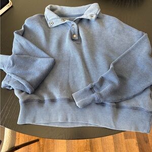 American Eagle Outfitters Denim Blue Button-Up